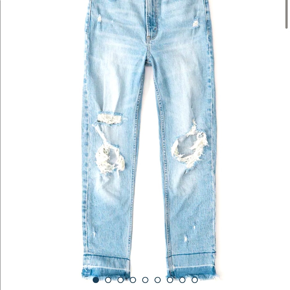 Abercrombie Ripped High Rise Mom Jean